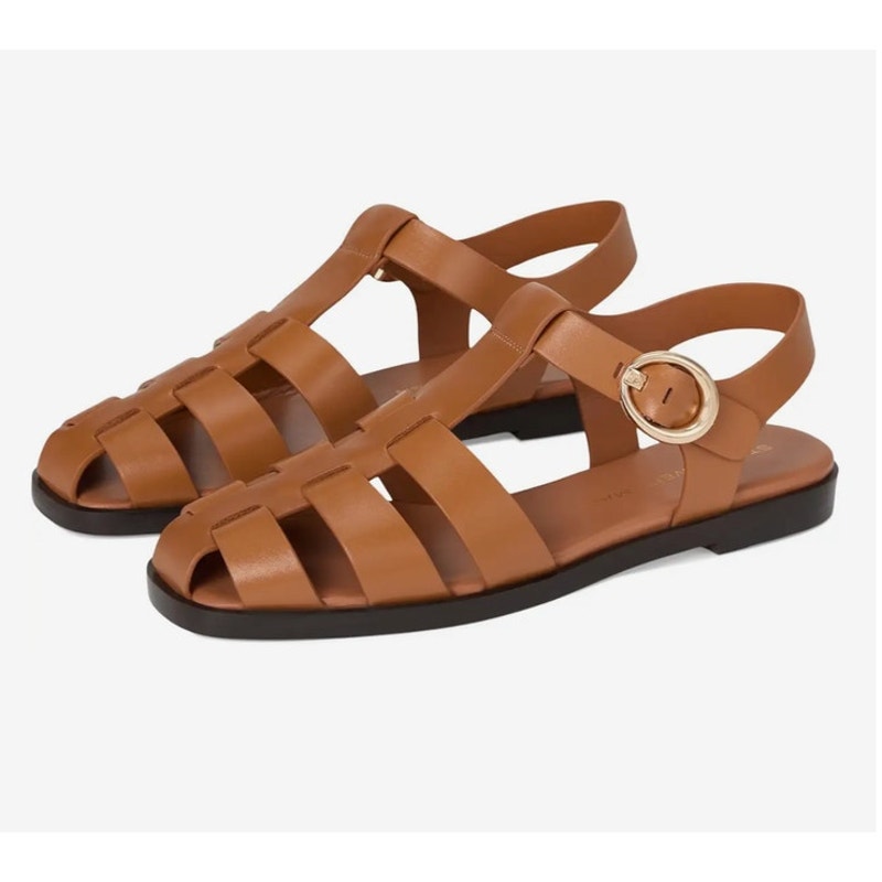 Stuart Weitzman Villa Fshrmn Sandals Sz 39/ 8.5b